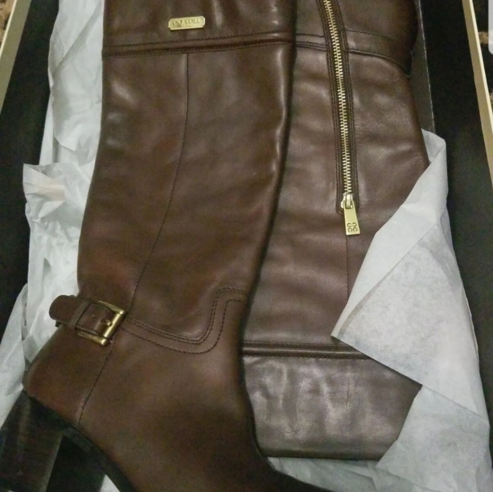 Coach Stacy Veg Leather size 5 Medium Chestnut